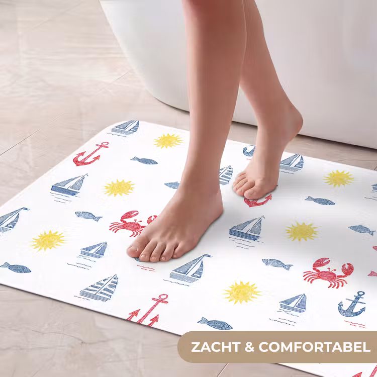 Badmat - Nautisch - Illustraties - Kleurrijk — 5