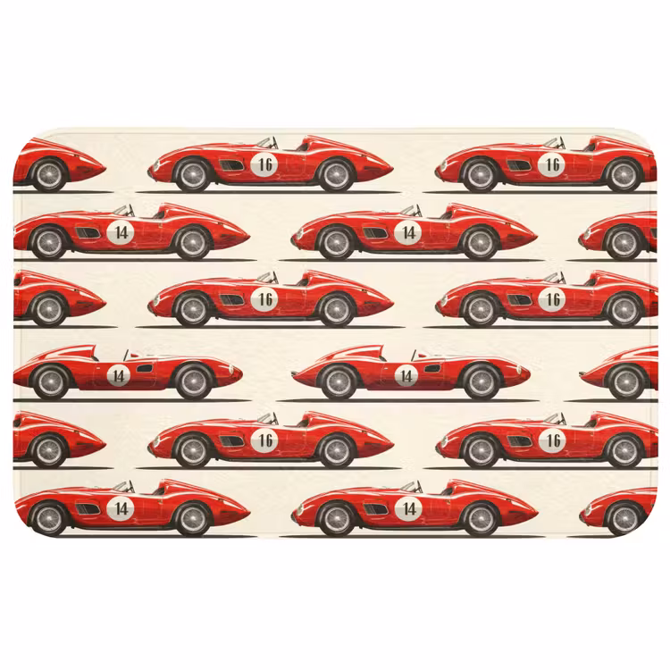 Badmat - Raceauto - Retro - Rood — 1