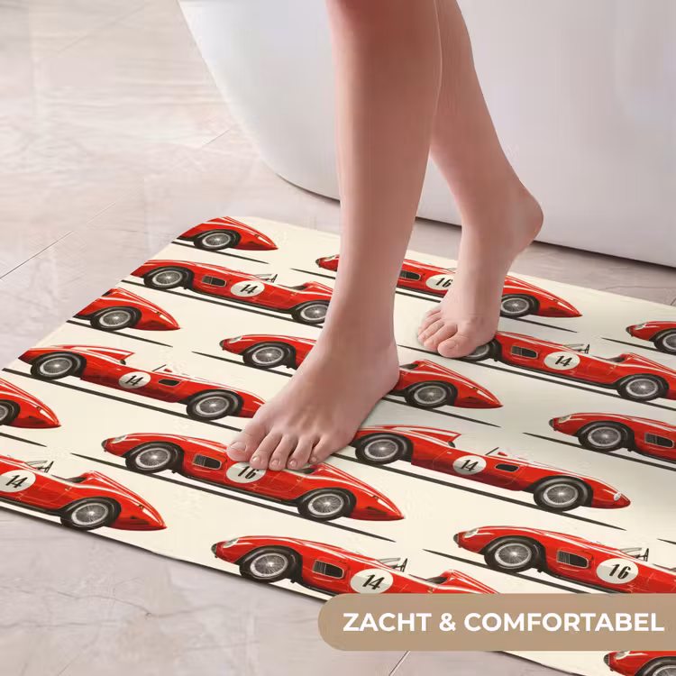 Badmat - Raceauto - Retro - Rood — 5