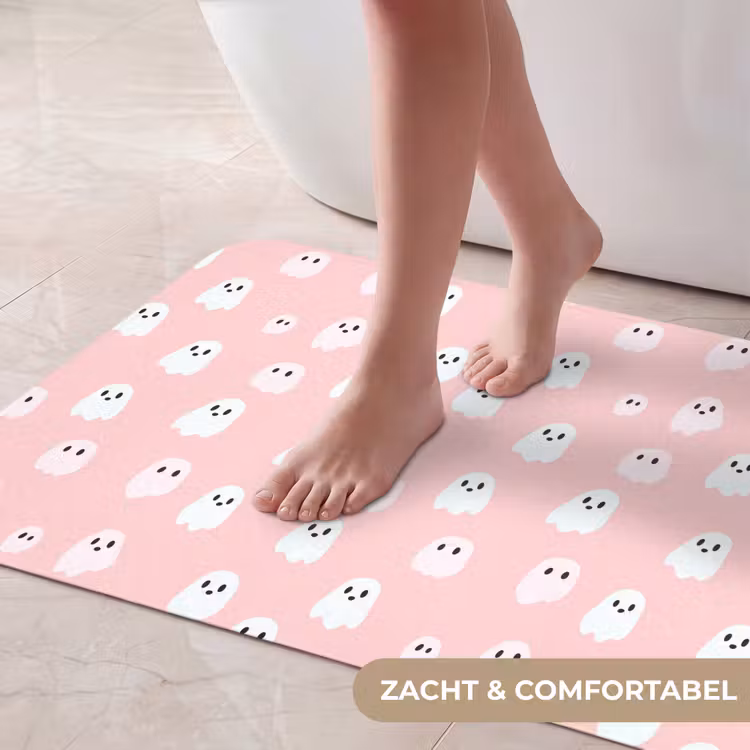 Badmat - Spookjes - Patroon - Roze — 5