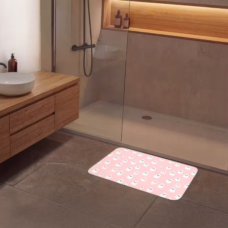 Badmat - Spookjes - Patroon - Roze — 6