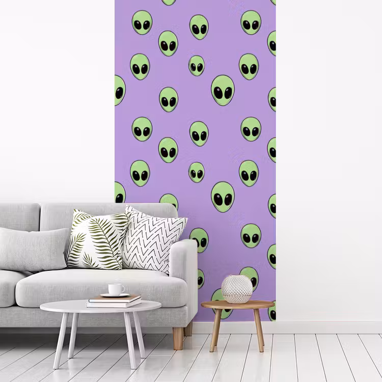 Behang - Alien - Retro - Lila — 3