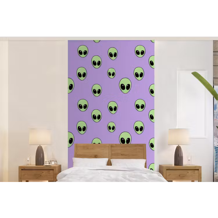 Behang - Alien - Retro - Lila — 5