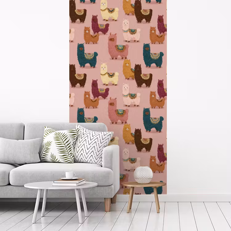 Behang - Alpaca's - Patroon - Kleurrijk — 3