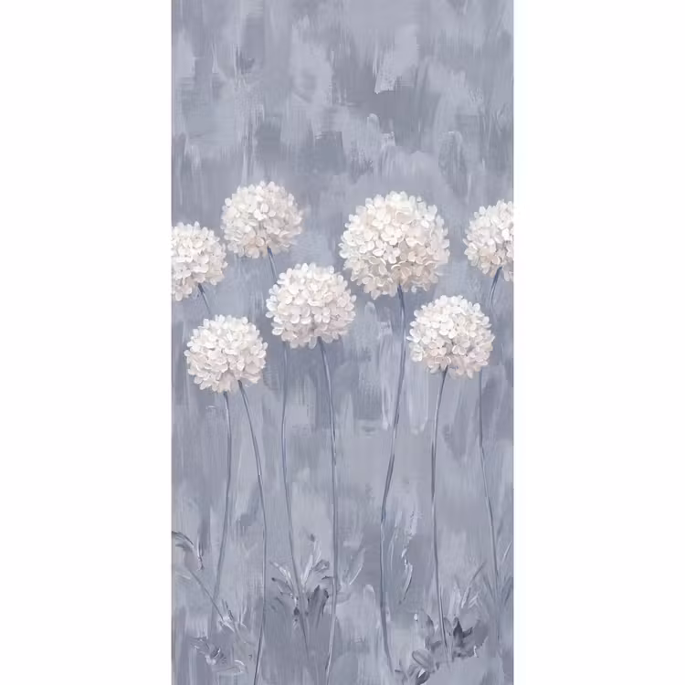 Behang - Bloemen - Illustratie - Blauw — 2
