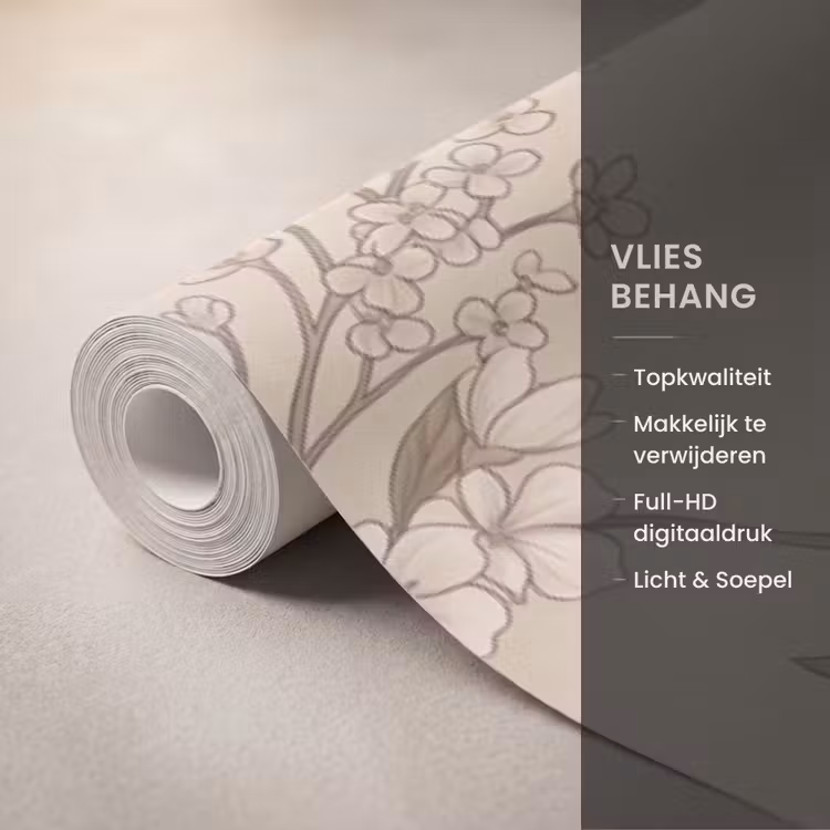 Behang - Bloemen - Patroon - Beige — 3