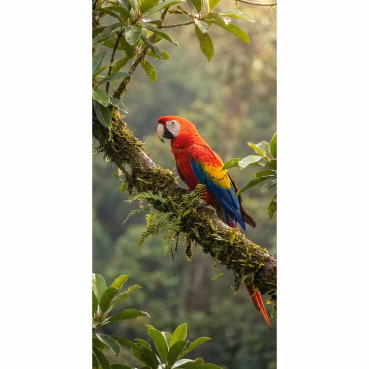 Behang - Ara - Jungle - Rood — 2