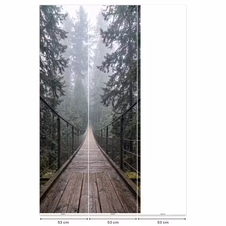 Behang - Brug - Bos - Mist - Natuur — 6