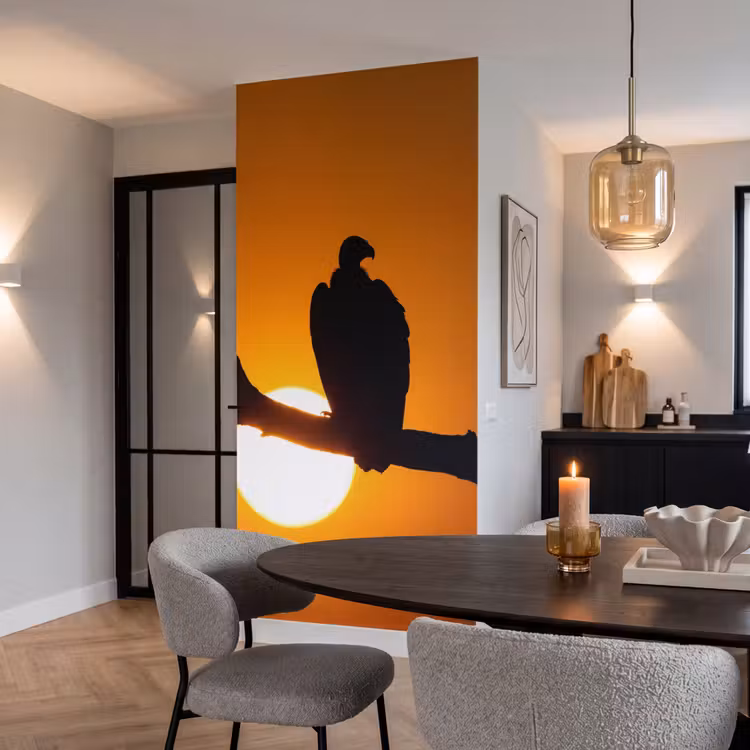 Behang - Gier - Tak - Zon - Oranje — 5