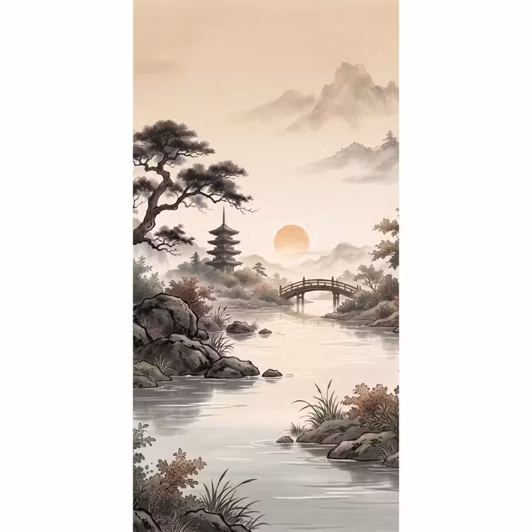 Behang - Azië - Landschap - Kleurrijk — 2