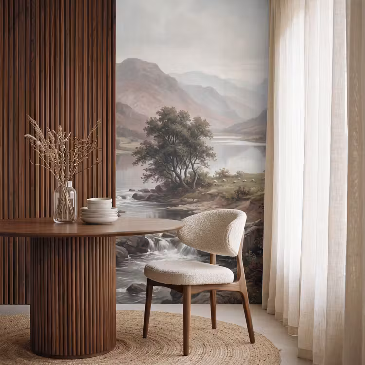 Behang - Berglandschap - Meer - Bergen - Vallei - Klassiek — 4