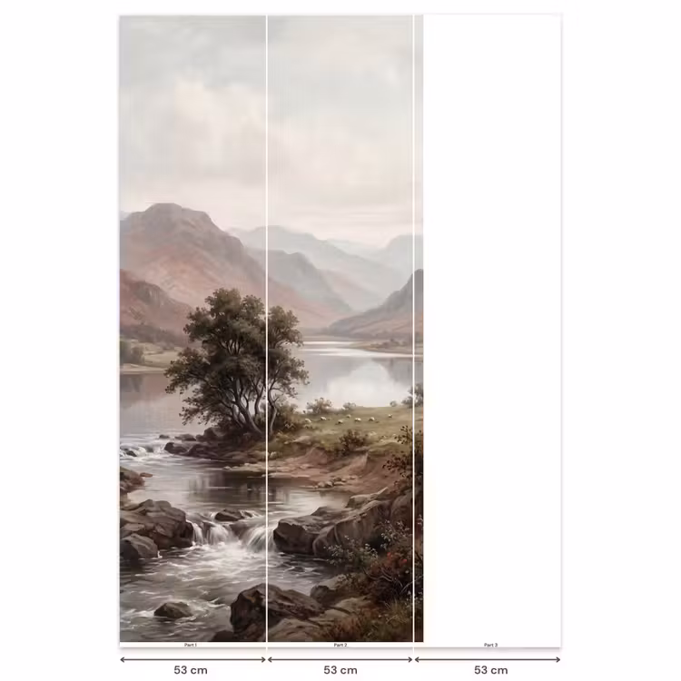 Behang - Berglandschap - Meer - Bergen - Vallei - Klassiek — 6