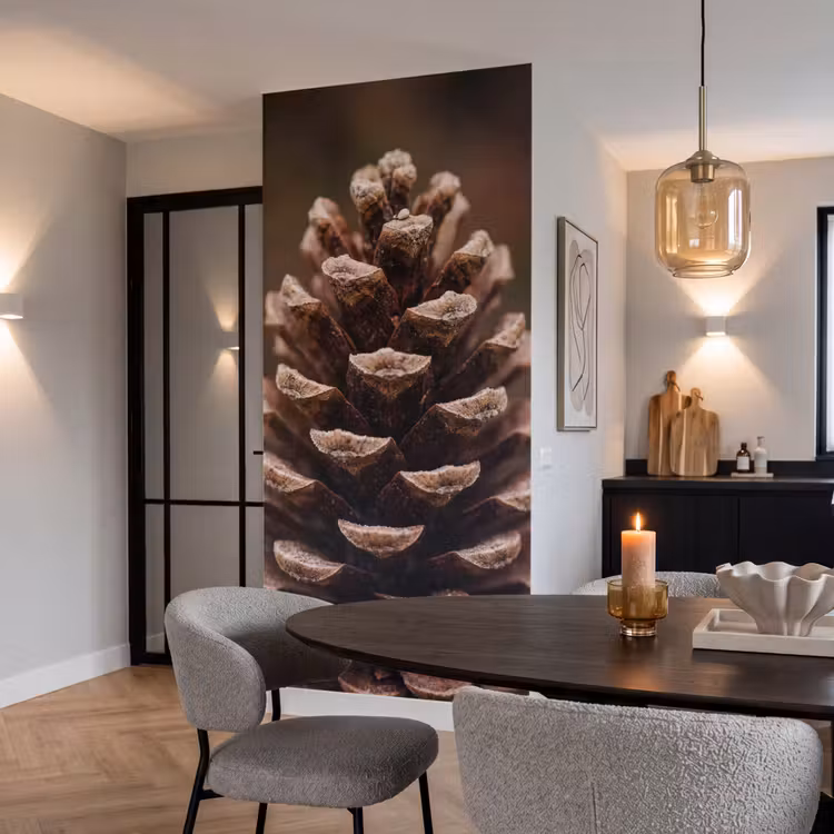 Behang - Dennenappel - Bos - Herfst - Bruin - Sfeervol — 5