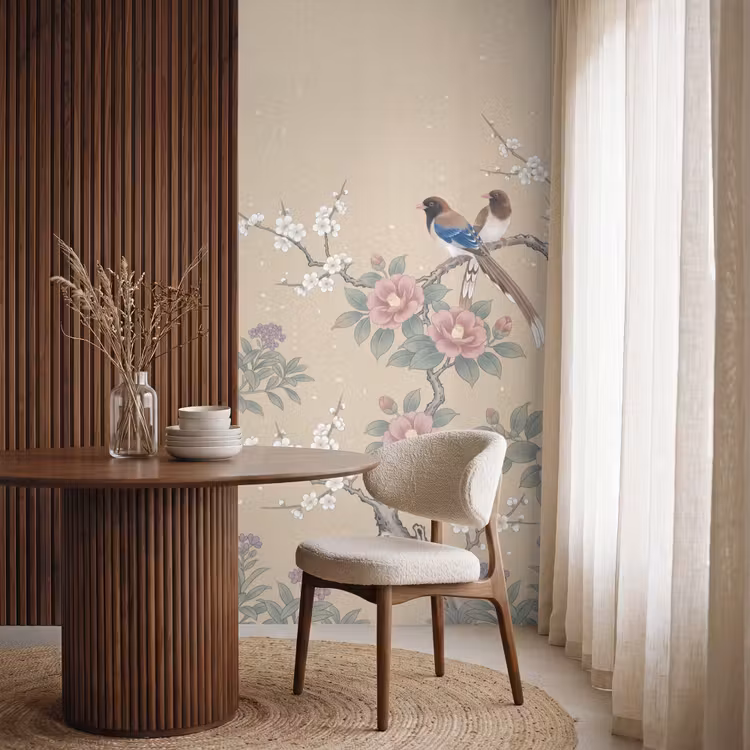 Behang - Bloemen - Vogels - Bloemen — 4