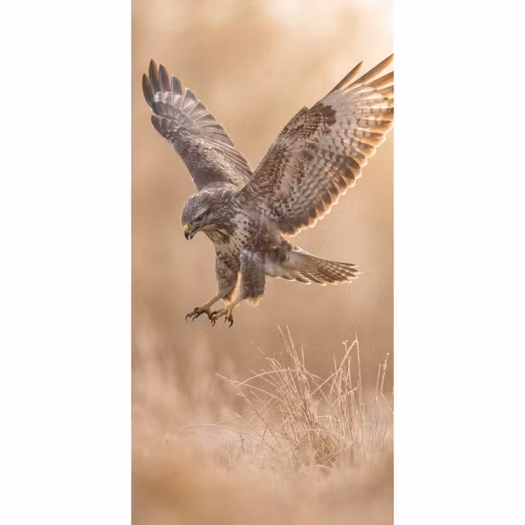 Behang - Buizerd - Roofvogel - Natuur - Bruin — 2