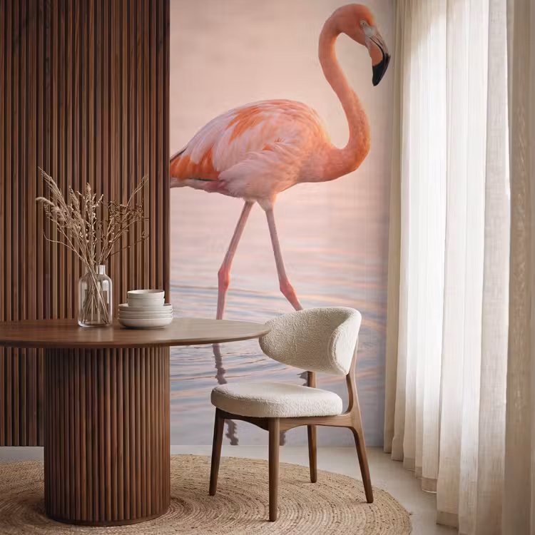 Behang - Flamingo - Water - Roze — 4