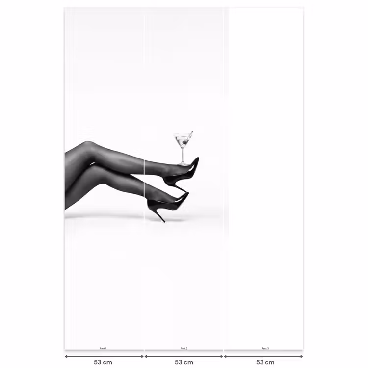 Behang - Benen - Hakken - Glas - Zwart - Wit - Speels — 6