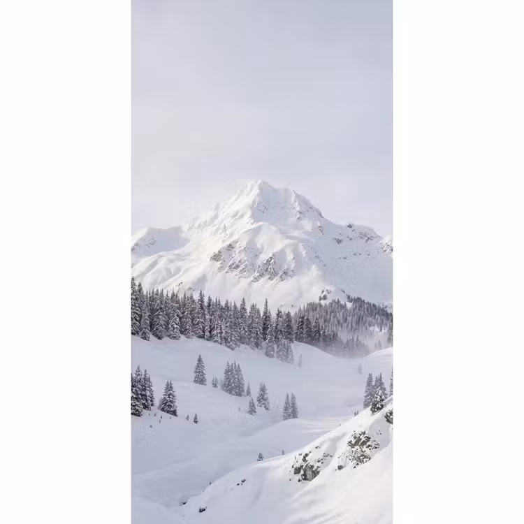 Behang - Berg - Sneeuw - Winter - Natuur - Wit — 2