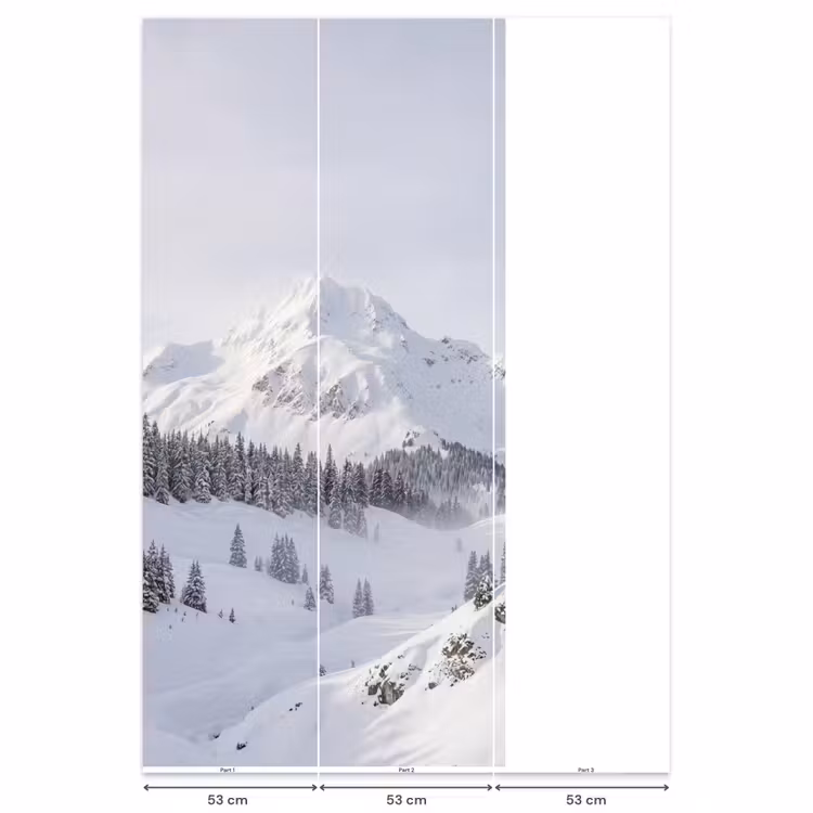 Behang - Berg - Sneeuw - Winter - Natuur - Wit — 6