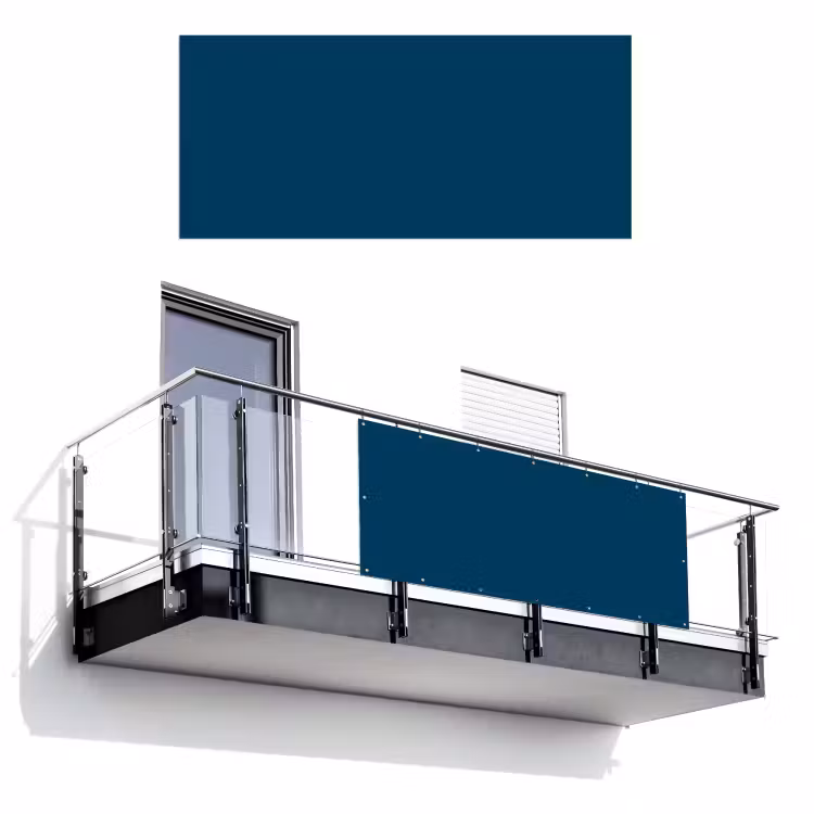 Balkonscherm - Indigo - Palet - Kleuren — 1