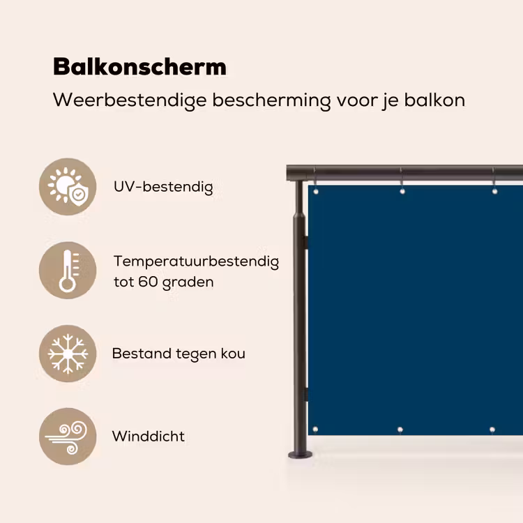 Balkonscherm - Indigo - Palet - Kleuren — 3