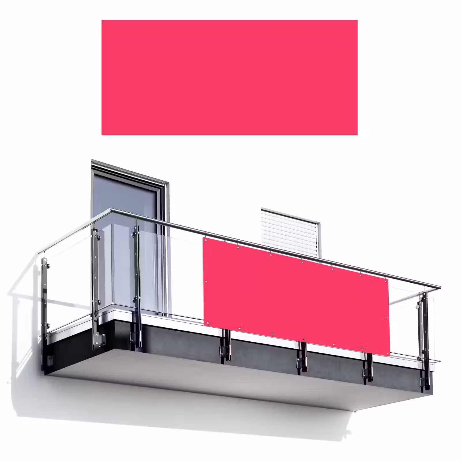 Balkonscherm - Karmijn - Kleuren - Palet - Roze — 1