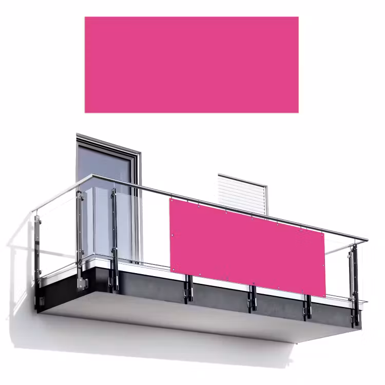 Balkonscherm - Fuchsia - Neon - Kleuren — 1