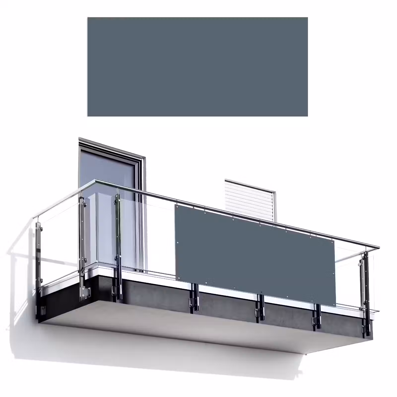 Balkonscherm - Kleuren - Blauw - Interieur — 1