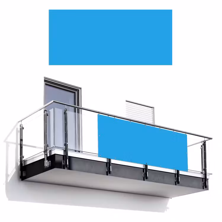 Balkonscherm - Blauw - Licht - Kleuren — 1