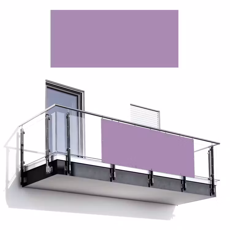 Balkonscherm - Interieur - Paars - Kleuren - Paarse - Kleur - Effen — 1