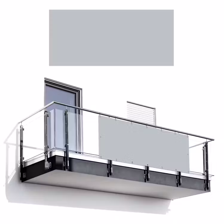 Balkonscherm - Interieur - Grijs - Licht — 1