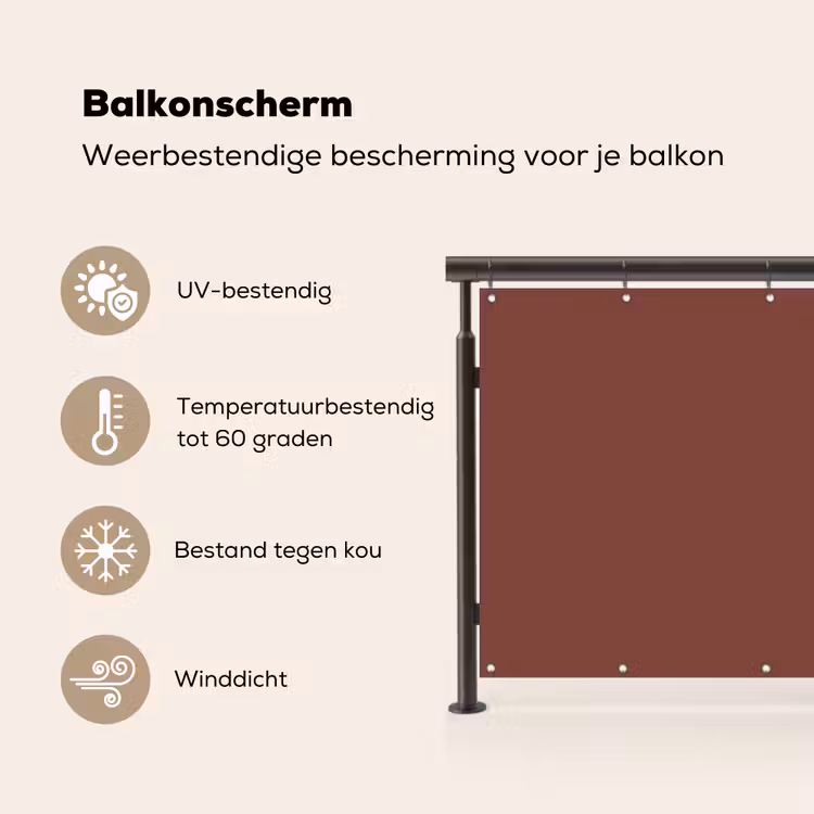 Balkonscherm - Palet - Rood - Interieur — 3