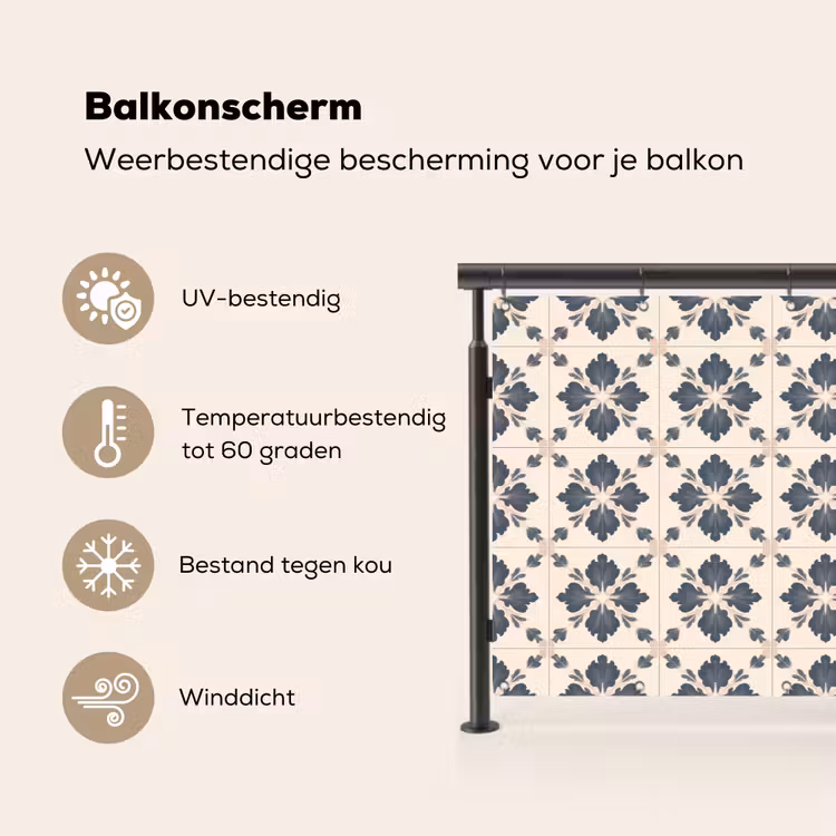 Balkonscherm - Bladvorm - Klassiek - Kleurrijk — 3