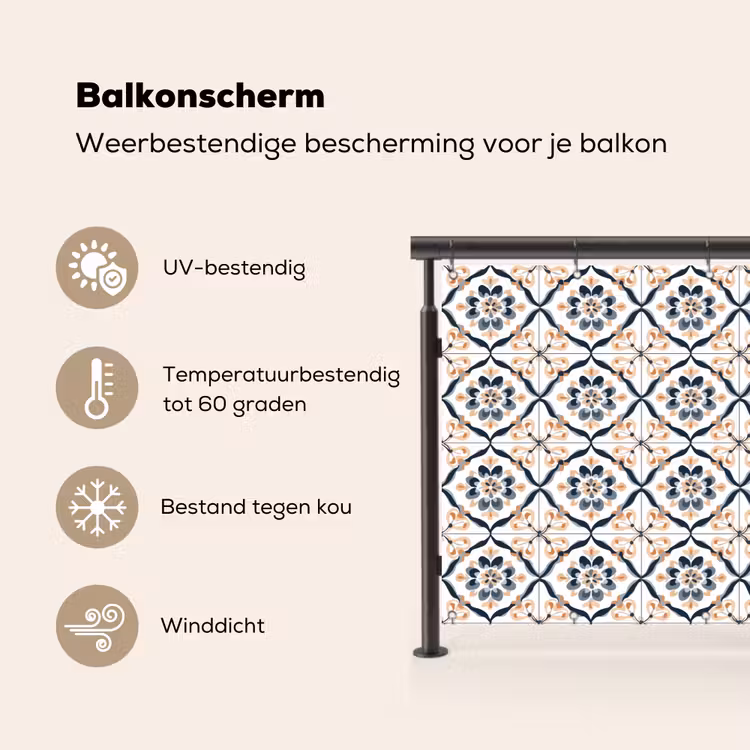 Balkonscherm - Bladvorm - Patroon - Kleurrijk — 3