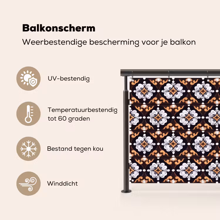 Balkonscherm - traditioneel - Element - Kleurrijk — 3