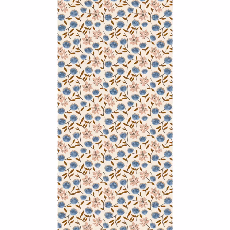 Behang - Bloemen - Wild - Blauw — 2