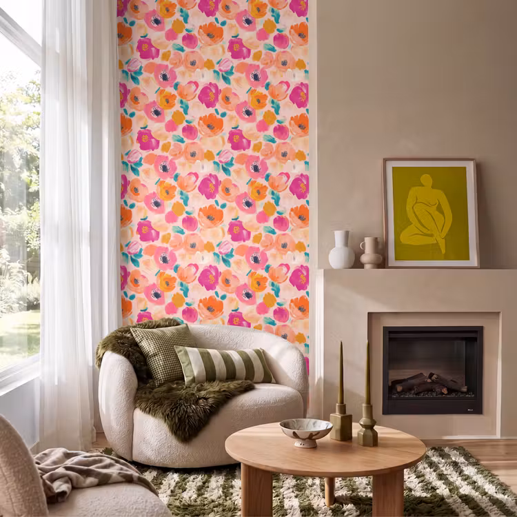 Behang - Bloesems - Vrolijk - Kleurrijk — 1