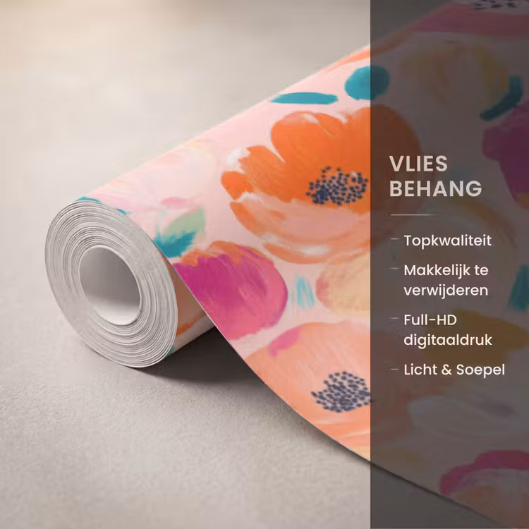 Behang - Bloesems - Vrolijk - Kleurrijk — 3