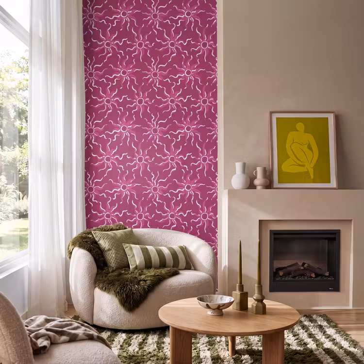 Behang - Bohemian - Zon - Magenta — 1