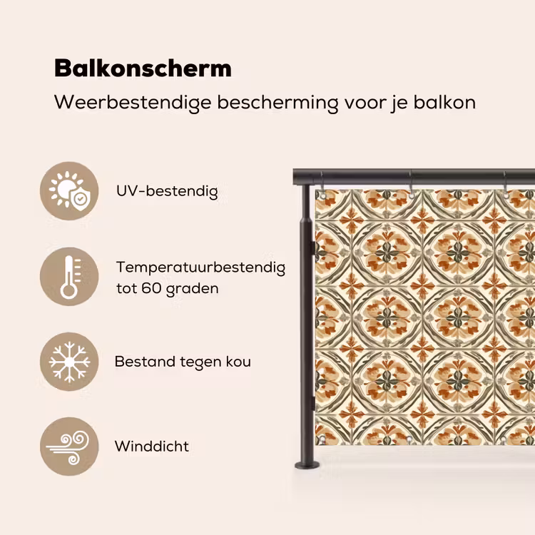 Balkonscherm - Elegant - Antiek - Kleurrijk — 3