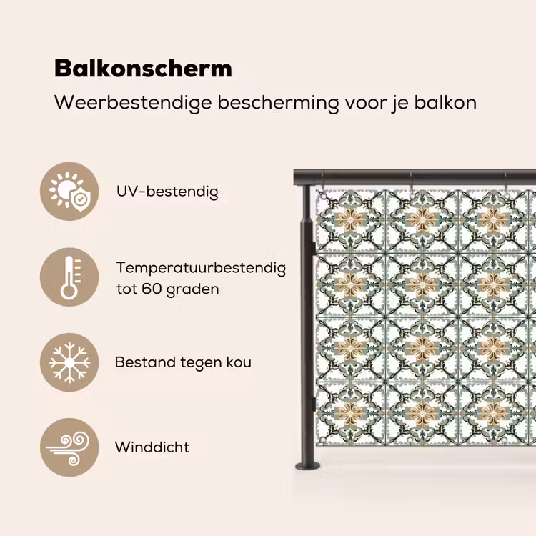 Balkonscherm - Floraal - Verweerd - Keurrijk — 3