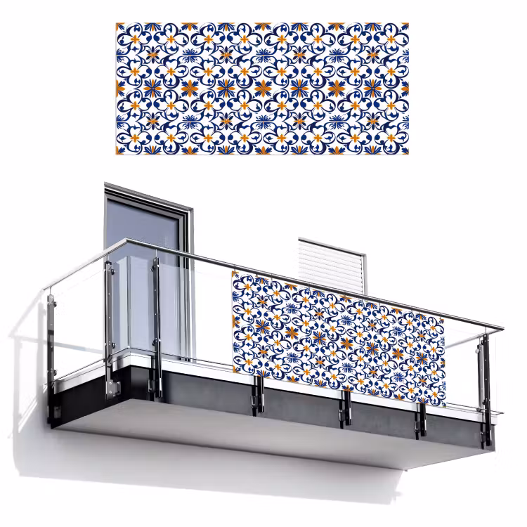 Balkonscherm - Patroon - Modern - Kleurrijk — 1