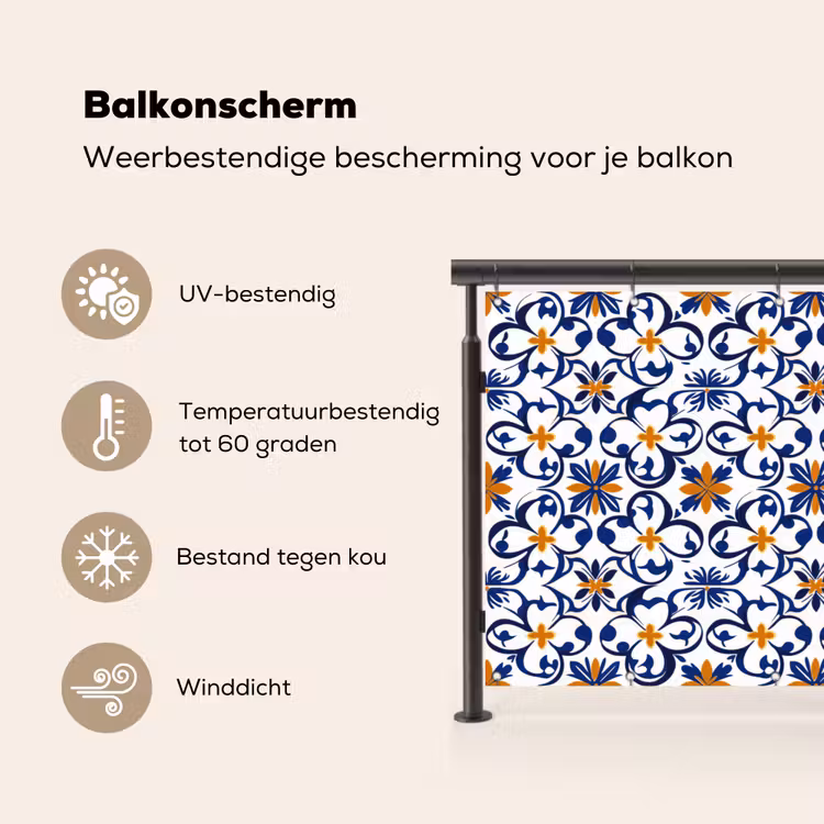 Balkonscherm - Patroon - Modern - Kleurrijk — 3