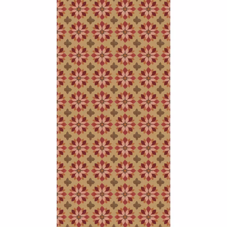 Behang - Bloemen - Retro - Groen — 2
