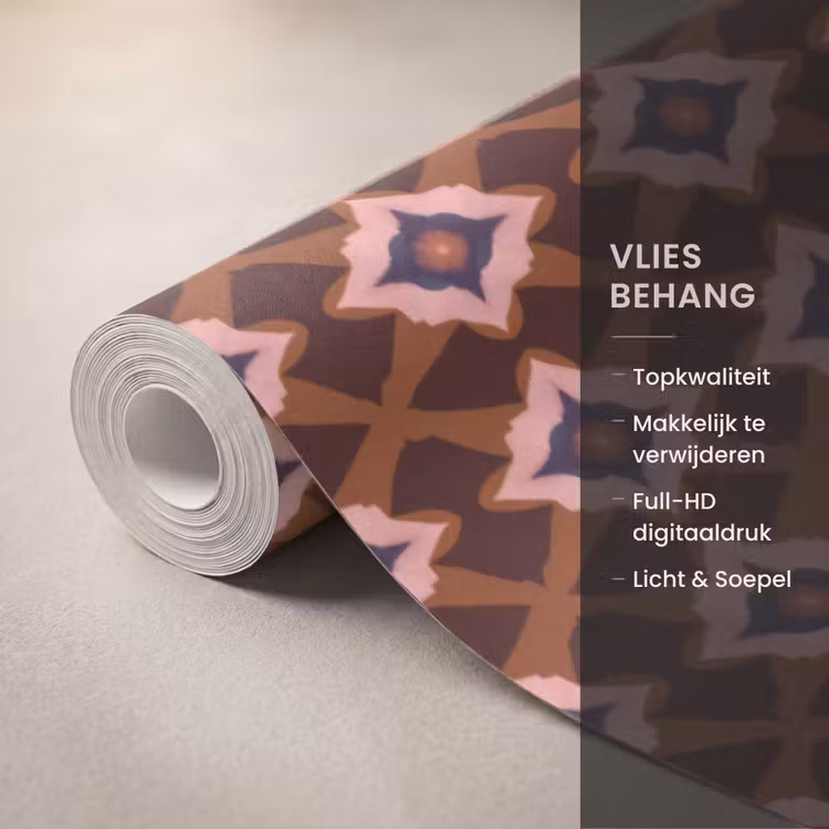 Behang - Geometrisch - Sierlijk - Bruin — 3