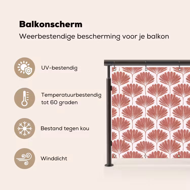 Balkonscherm - Waaier - Motief - Terra — 3