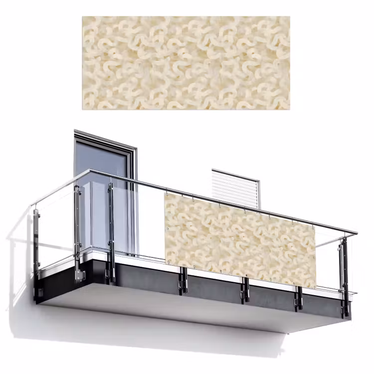 Balkonscherm - Abstract - Lijnen - Beige — 1