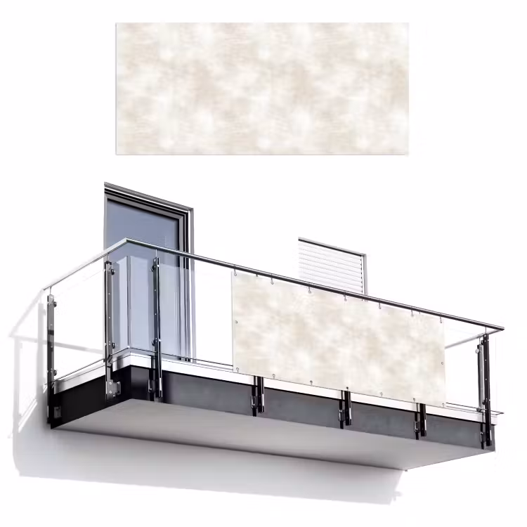 Balkonscherm - Subtiel - Structuur - Beige — 1
