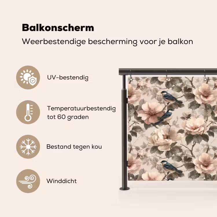 Balkonscherm - Klassiek - Vogels - Kleurrijk — 3