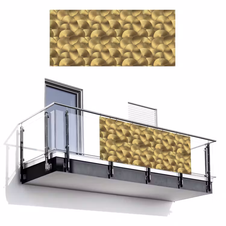Balkonscherm - Modern - Cirkel - Goud — 1